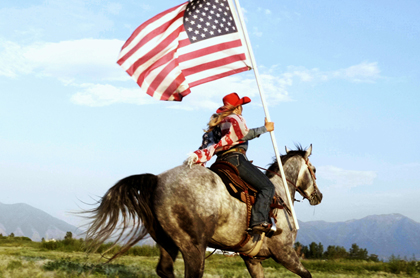 horse and flag